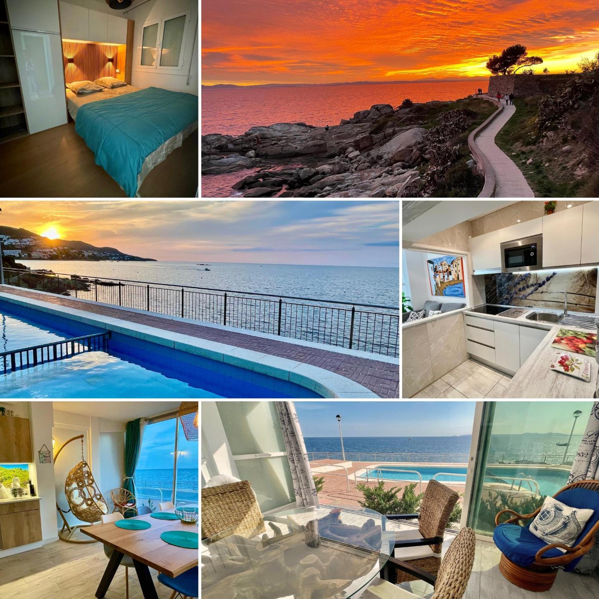 Magnifique Appartement En Front De Mer, Caneylles ロザス エクステリア 写真
